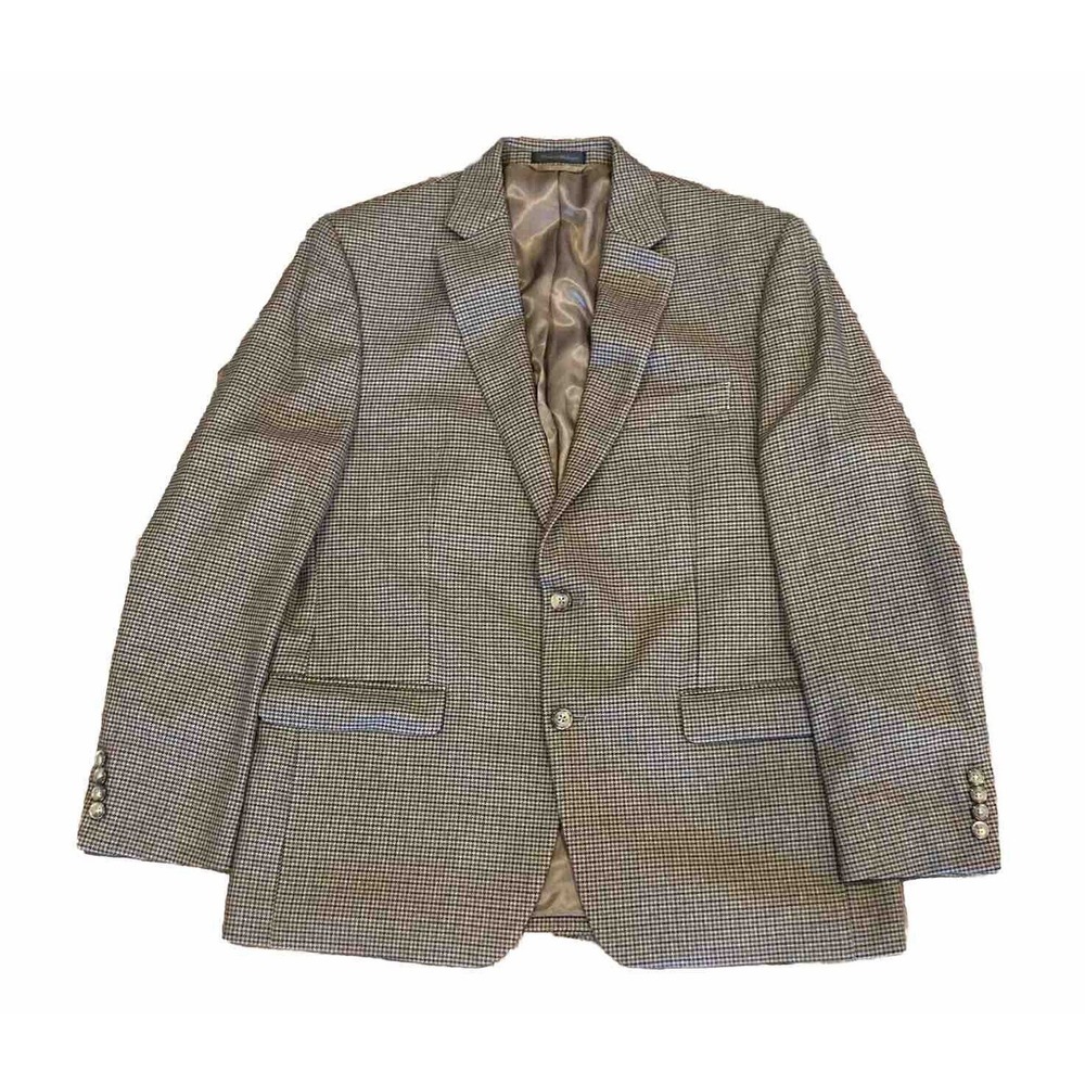 Vintage Lauren Ralph Lauren Blazer 2 Button Viscose Blend Houndstooth 42 R